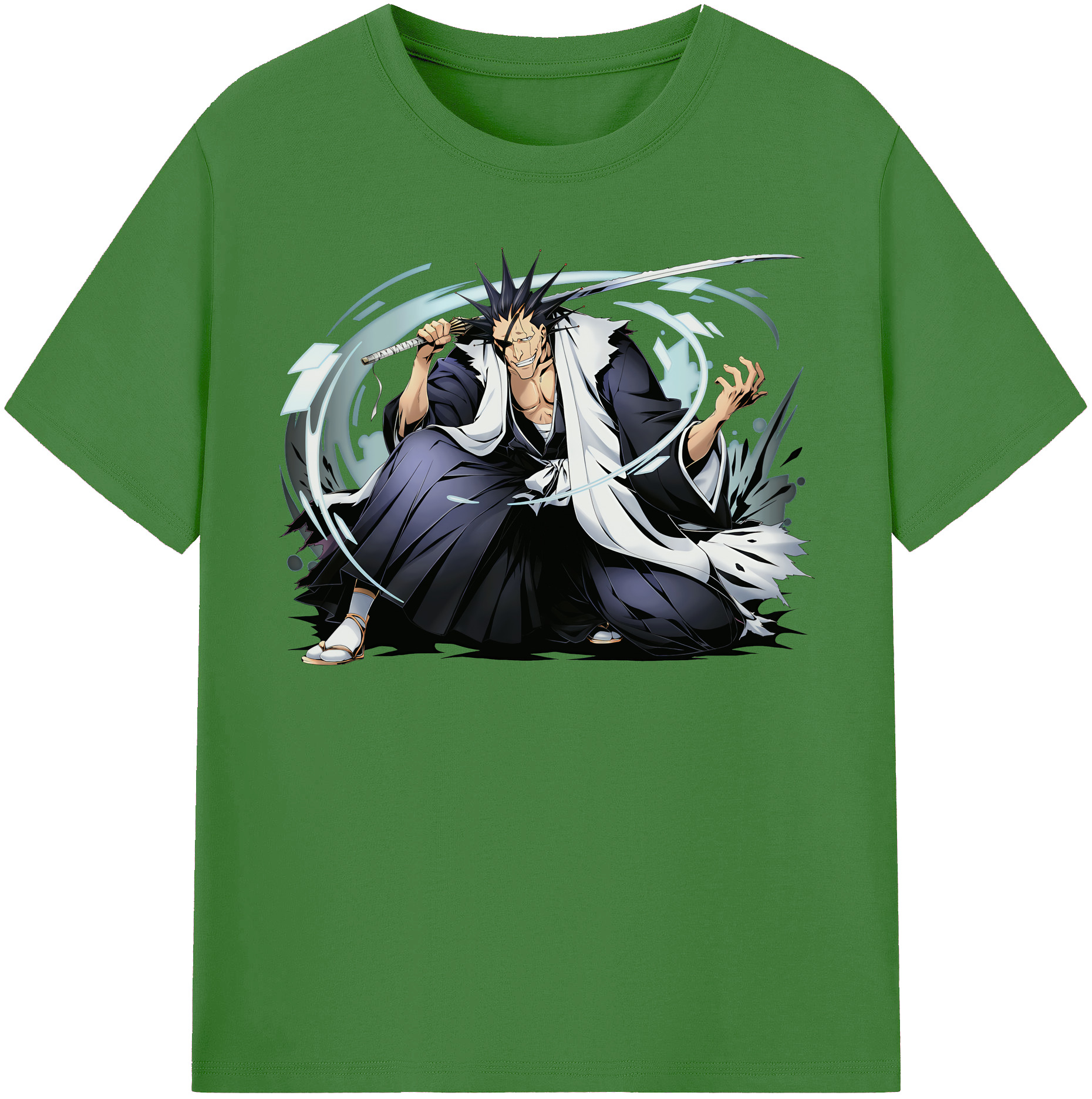 （画像用） ブリーチ ざらき けんぱち BLEACH Zaraki Kenpachi レディースカジュアルプリントTシャツ（綿100％）